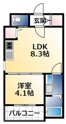 ルミエール若江岩田の物件間取画像